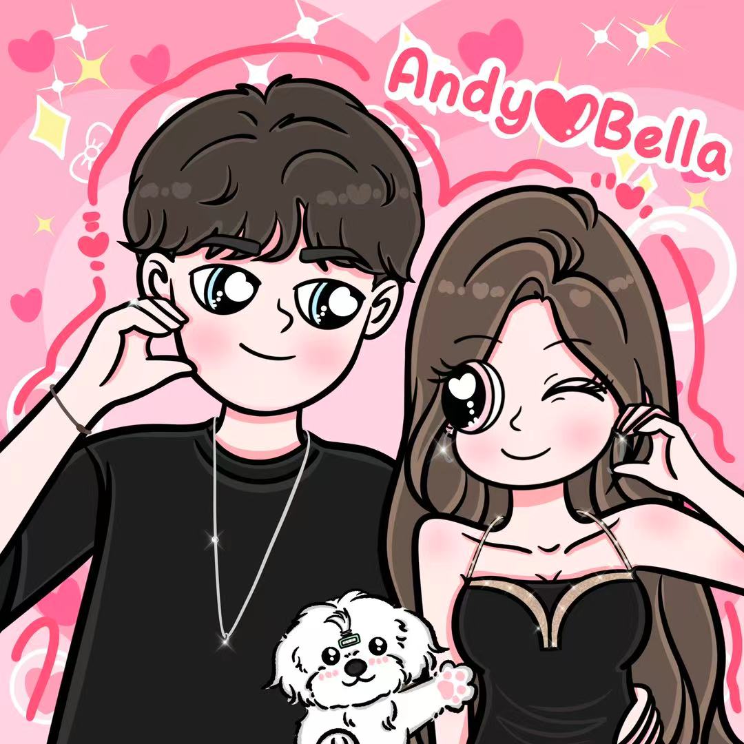 Andy 与 Bella：逐渐上色的画稿