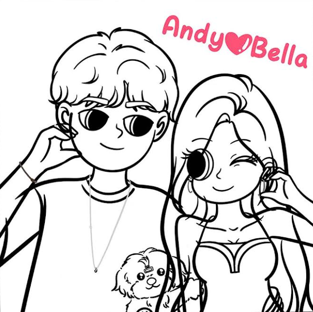 Andy 与 Bella：原始线稿